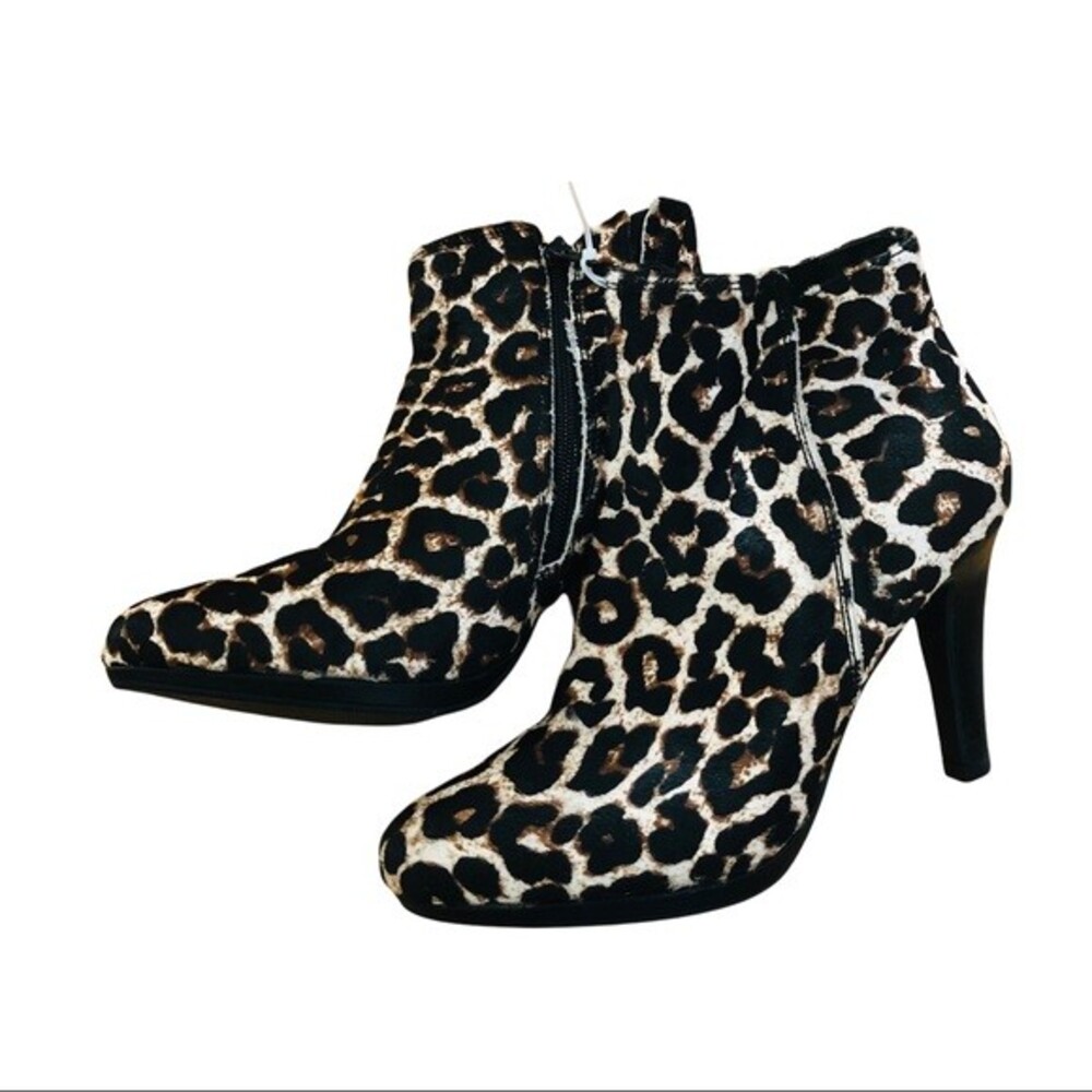 Leopard Print Heidi Klum Ankle Boots shoe - Picture 2 of 11
